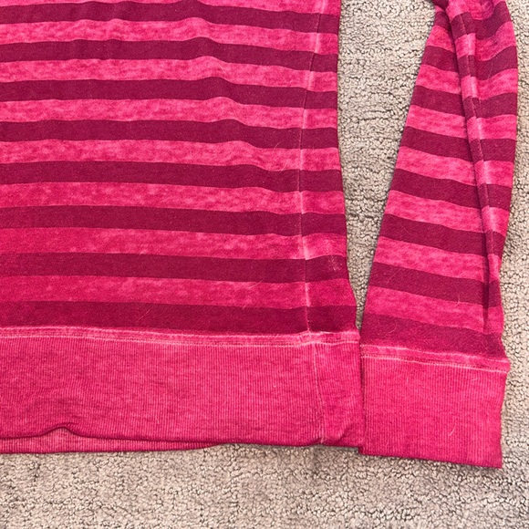 Maurices Pink Striped Scoop Neck Sweater | Lightweight Layering Knit | XS - Picture 6 of 10